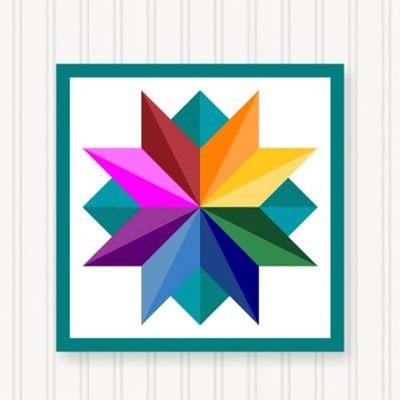 BARN QUILT Block Outdoor Square BQ034-05 | 6 SIZES | Outside Pattern | Wall Art | Yard Art | Barn Quilt Sign | Farm Quilt Design (18" x 18" 1 sided)