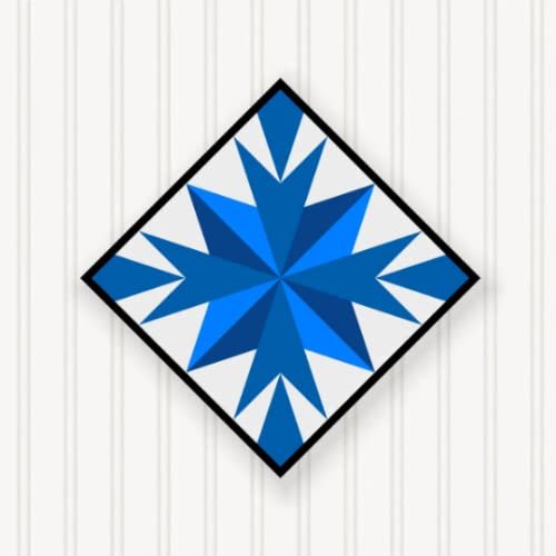 BARN Quilt Block Outdoor Square BQ049-01 | 6 Sizes | Outside Pattern | Wall Art | Yard Art | Barn Quilt Sign | Farm Quilt Design (34" x 34" 1 Sided)