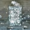 Vase Pearlfection 50 Floating White Snowflakes and Pearls- Fills 1 Gallon of The Transparent Water Gels for Your Vases- with Pre-Measured Prep/Storage Bag for Best Results! view 2
