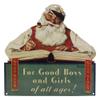 12.5" Norman Rockwell 'No Christmas Problem Now' Tin Wall Art view 1