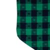 20" Green and Black Plaid Christmas Stocking view 4