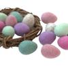 Matthew + Mae Felt Easter Eggs, Small or Large Size, Set of 6 or 12, 100% Wool, Bowl Filler, Tiered Tray Figurine, Basket Stuffer (Pink/Lavender/Teal) view 1