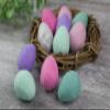 Matthew + Mae Felt Easter Eggs, Small or Large Size, Set of 6 or 12, 100% Wool, Bowl Filler, Tiered Tray Figurine, Basket Stuffer (Pink/Lavender/Teal) view 2