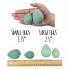 Matthew + Mae Felt Easter Eggs, Small or Large Size, Set of 6 or 12, 100% Wool, Bowl Filler, Tiered Tray Figurine, Basket Stuffer (Pink/Lavender/Teal) view 3