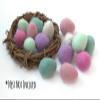 Matthew + Mae Felt Easter Eggs, Small or Large Size, Set of 6 or 12, 100% Wool, Bowl Filler, Tiered Tray Figurine, Basket Stuffer (Pink/Lavender/Teal) view 4