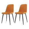 ZSH 2PCS Dining Chair ins Style Simple Scandinavian PU upholstered Leisure Chair, Home Desk Chair, net red Backrest Chair (Color : C) view 1