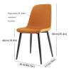ZSH 2PCS Dining Chair ins Style Simple Scandinavian PU upholstered Leisure Chair, Home Desk Chair, net red Backrest Chair (Color : C) view 3