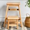 LHYZF Portable Stepladder 2 Step Stool, Multifunction Kitchen Step Stool Home Library Climb Ladder Shoe Bench Flower Rack Library Climb - 150Kg view 3