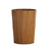 DRSFF Round Trash Can Wooden Garbage Bin Home Creative Rubbish Container Uncovered Wastebasket - for Bathroom Kitchens Living Room Bedroom Office Hotel (Color : B) view 1