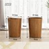 DRSFF Round Trash Can Wooden Garbage Bin Home Creative Rubbish Container Uncovered Wastebasket - for Bathroom Kitchens Living Room Bedroom Office Hotel (Color : B) view 2