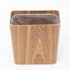 DRSFF Kitchen Wastebasket with Bag Clip  Natural Wood Garbage/Trash Can Wooden Square Simple Waste Paper Basket Without Lid Rubbish Bin - for Bathroom,Bedroom,Office view 1