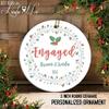 1st Christmas Engaged Budding Wreath with Holly Ornament view 2