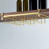 Adjustable Wine Glass Rack,Storage Stemware Holder Under Shelf,Metal Wine Glass Holder,Wine Glass Rack Under Cabinet,Stainless Steel Wine Glass Storage for Bar Kitchen ( Size : 34*21.5cm(13.4*8.5in) ) view 1