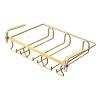Adjustable Wine Glass Rack,Storage Stemware Holder Under Shelf,Metal Wine Glass Holder,Wine Glass Rack Under Cabinet,Stainless Steel Wine Glass Storage for Bar Kitchen ( Size : 34*21.5cm(13.4*8.5in) ) view 2