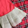 46" Christmas Tree Skirt Patchwork Tartan Plaid with Jute Burlap Ruffle Border Xmas Decoration DUO ER view 4