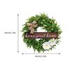 Cabilock 1pc Eucalyptus Wreath Welcome Sign Rustic Farmhouse Door Decor Artificial Floral Hanging Ornament for Spring and Home Decoration view 2