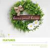 Cabilock 1pc Eucalyptus Wreath Welcome Sign Rustic Farmhouse Door Decor Artificial Floral Hanging Ornament for Spring and Home Decoration view 3