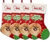 MALIHONG 4 Packs Personalized Merry Christmas Pekingese Dog Stocking Snowflake Red and Green Xmas Party Holiday Home Decor Gift 14.4" view 1