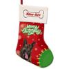 1 Pack Personalized Merry Christmas Cute Dog Belgian Shepherd Malinois Stocking Snowflake Red and Green Xmas Party Holiday Home Decor Gift 14.4" view 1