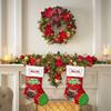 MALIHONG 3 Packs Personalized Merry Christmas Lovely Cat Scottish Fold Stocking Snowflake Red and Green Xmas Party Holiday Home Decor Gift 14.4" view 3