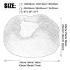 QAIOXINGXING Giant Bean Bag Chair, Plush Lounger Bean Bag Storage Chair Bean Bag Sofa Chair Big Round Soft Fluffy Faux Cushion Bed Cover Soft and Comfortable(No Filler) view 2