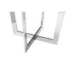 Pangea Home Oyster Modern Wood Veneer & Polished Steel Side Table in Espresso view 4