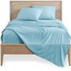 ARlinen Tencel Sheets Full Size Bed Sheets 4pc Set, 100% Eucalyptus Lyocell Sheets Set, Silky Soft & Smooth, Breathable, Moisture Wicking, Percale Weave Bed Set 16" Deep Pockets- Sky Blue view 1