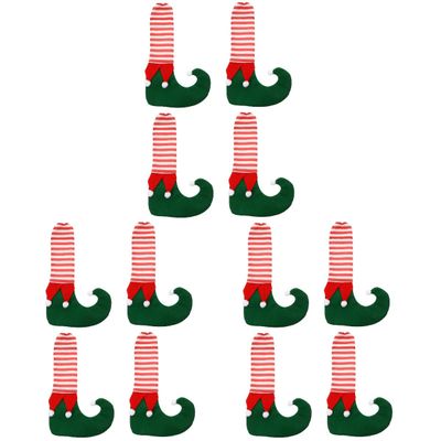 PartyKindom 12pcs Christmas Chair Leg Creative Foot Sleeves for Festive Decor Protects Furniture Legs Floors Easy to Install for Holiday Celebrations
