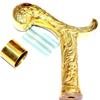 Vimal Nautical Royal Golden Brass Designer Style Handle ONLY for Wooden Walking Stick Cane Gift for Lover's view 1