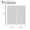 ARlinen Eucalyptus Tencel Lyocell Sheets, Cooling, Moisture Wicking, Temperature Regulating, Deep Pocket, Percale Weave Bed Set,1 Flat Sheet,2 Fitted Sheet, 2 Pillowcases - (Sand, 5 PCs Split-King) view 2