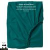 Mr Pandaa 100% American Supima Cotton 1000 Thread Count Sheet Set, Ultra Crisp, Sateen Weave Hotel Collection, 28" Deep Pockets - RV Short King-Teal Blue view 3