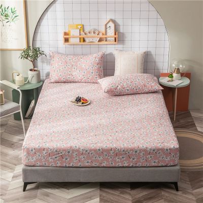 CFYCYHDZHT Extra Deep Bed Sheets,Soft Comfortable Cotton Printed Deep Pocket Mattress Topper, Cartoon Mattress Protector for Boys and Girls Bedroom,Pink,150200cm+30cm
