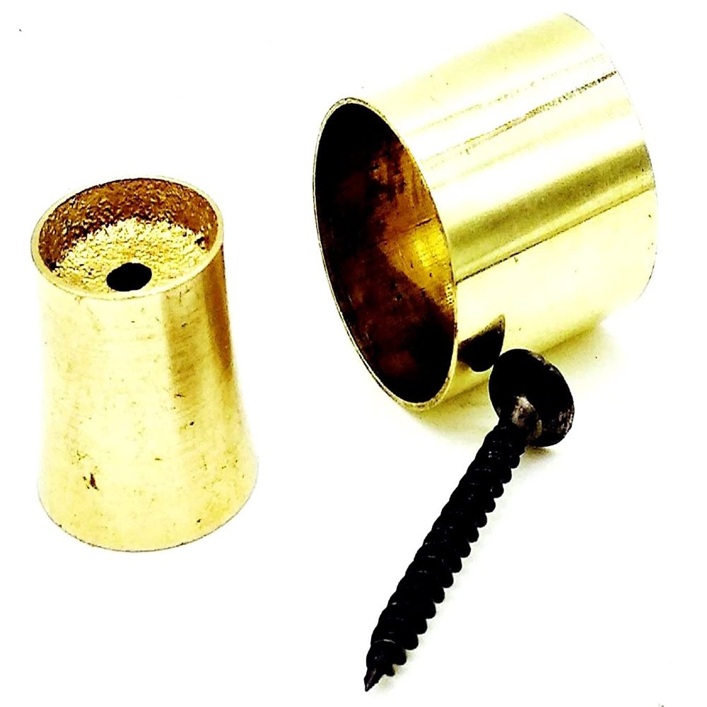 Vimal Nautical Walking Stick, 2.25 mm Size 1 Inch Rubber Tip, 100 % Pure Metal Brass & Rubber Base, Golden