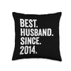 Best Husband Since 2014 | 12th wedding anniversary 12 years Throw Pillow view 1