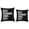 Best Husband Since 2014 | 12th wedding anniversary 12 years Throw Pillow view 3