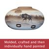 Authentic Cedar Mesa Pottery - Indian Hand Painted Back Country Tracks Buffalo 16 1/2 x 10 1/2 Pillow Vase -(64142) view 2