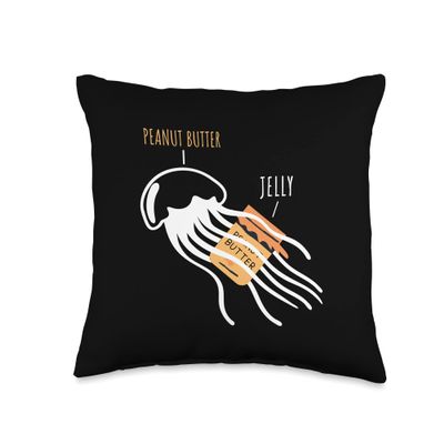 Peanut Butter Jelly Time Vibes Match Perfect Throw Pillow