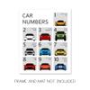 ABC and 123 Car Poster SET - Handmade Print of A to Z and 1 to 10 - (17x22" Metallic Print (Unframed) - Gift for Car Enthusiast view 4