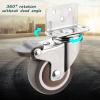 YHBZ 2in/50mm Furniture casters,Silent Swivel Caster Wheels,TPE Rubber Castor Wheels with Brake,360 Rotation,4Pcs,Flower Stand Replacement Casters,2Swivel+2Brake view 3