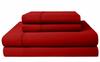 400 Thread Count Pure 100% Egyptian Cotton Sheet Set, Short King Size Bedsheet, 8 Inch Deep Pockets of Fitted Sheet - 4 Piece Soft Breathable Sateen Weave Hotel Bedding 400-TC - Burgundy Solid view 1
