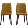 ASHCROFT Ellen Mid-Century Modern Gold Velvet Dining Chair (Set of 2) view 1