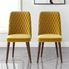 ASHCROFT Ellen Mid-Century Modern Gold Velvet Dining Chair (Set of 2) view 2