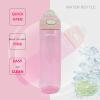 DEARART 2-Pack 26oz Pink Water Bottle and Sky Blue Water Bottle With Wide Mouth No Straw, Easy Clean BPA FREE Leak Proof Easy Carried Sports Yoga Gym Travel School Office Walking etc. view 3