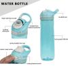 DEARART 2-Pack 26oz Pink Water Bottle and Sky Blue Water Bottle With Wide Mouth No Straw, Easy Clean BPA FREE Leak Proof Easy Carried Sports Yoga Gym Travel School Office Walking etc. view 4