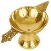 Family Cart 2 x Pure Brass (1 Brass Diya + 1 Akhand Diya) Arti Diya Deepak Wick Lamp Deep Oil Ghee Jyot Diya Stand for Pooja Diwali Religious Temple Home Office Kuber Diya Akhand Jyoti view 2