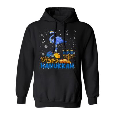 Happy Hanukkah Cute Hanukkah Chanukah Flamingo With Menorah Jewish Proud Lover Gifts Hoodie