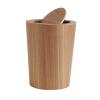 DRSFF Kitchen Wooden Flip Garbage Bin Bathroom Large Trash Can Office Waste Paper Basket Rubbish Container Eco Dustbin for Home Bedroom Walnut Colour view 1