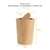 DRSFF Large Trash Can Bathroom Kitchen Fraxinus Mandshurica Flip Trash Bin | Wooden Waste Paper Basket for Home Bedroom Living Room Rubbish Container view 2