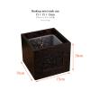 DRSFF Small Trash Can Black Walnut Waste Bin Home Living Room Desktop Mini Storage Box Bedroom Coffee Table Garbage Bucket Wooden Paper Basket Rubbish Container view 2