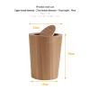 DRSFF Kitchen Rubbish Container Wooden Garbage Bin Bathroom Flip Trash Can Office Waste Paper Recycling Basket Home Bedroom Walnut Colour Large Eco Dustbin view 2